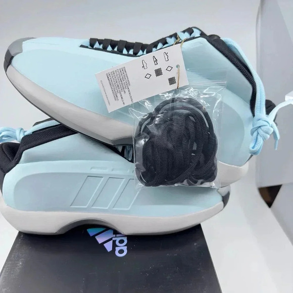 New Adidas Crazy 1 Ice Blue Sneaker Shoes Supplier Color Core Black Mens Sz 10.5 main image 6
